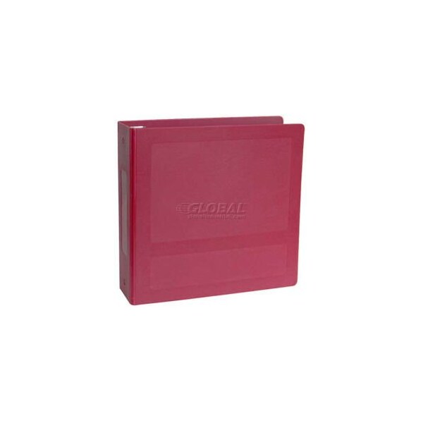Omnimed 1-1/2" Antimicrobial Binder, 3-Ring, Side Open, Holds 300 Sheets, Burgundy